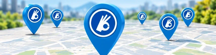 Illustrazione di punti vendita OTTIMO su una mappa